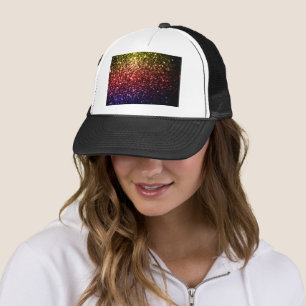 Gorra De Camionero Arcoíris amarillo rojo morado brillo falso destell