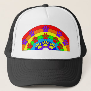 Gorra De Camionero Arcoiris con pinturas de perros