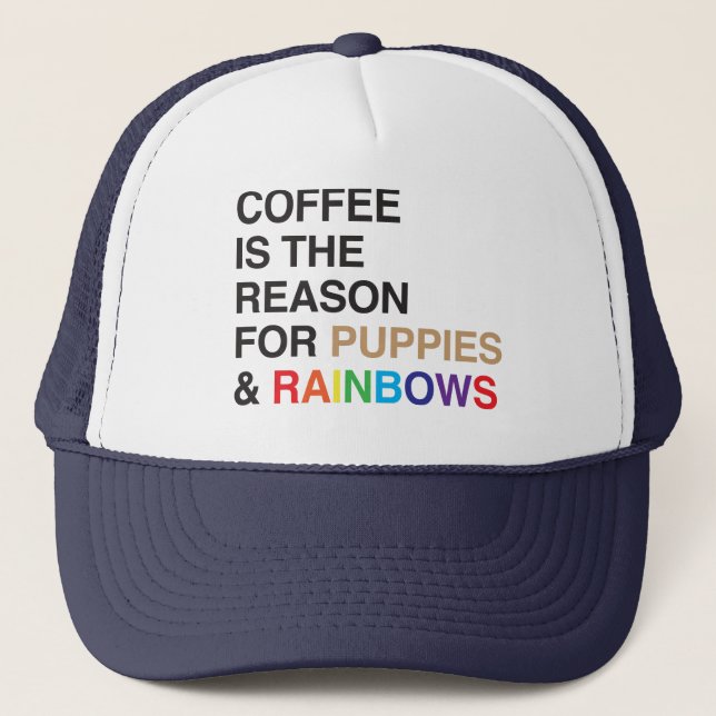Gorra De Camionero Arcoiris con sabor al café (Anverso)