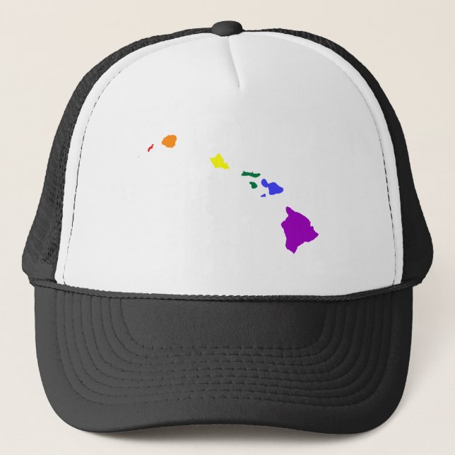 Gorra De Camionero Arcoiris de Hawái (Anverso)