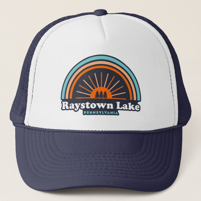 Gorra De Camionero Arcoiris de Raystown Lake Pennsylvania (Anverso)