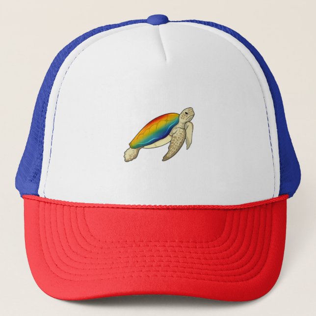 Gorra De Camionero Arcoiris de tortuga (Anverso)