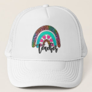 Gorra De Camionero Arcoiris del profesor - Colorida impresión de leop