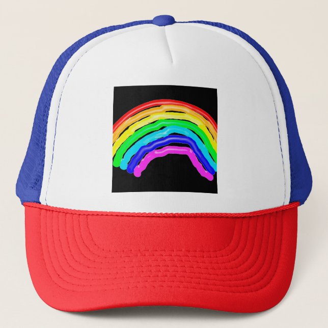 Gorra De Camionero Arcoiris dibujado (Anverso)