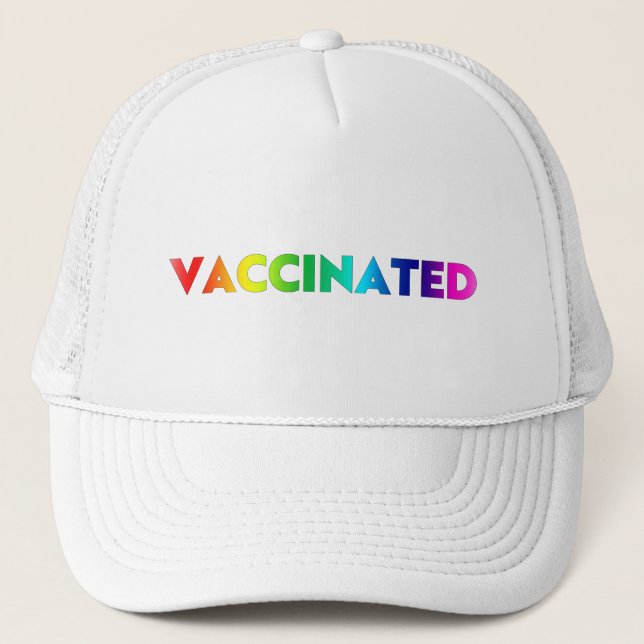Gorra De Camionero Arcoiris gay para gays vacunado, Orgullo lgbt lgbt (Anverso)
