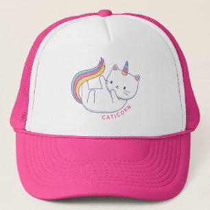 Gorra de camionero arcoíris Meowgical Caticorn