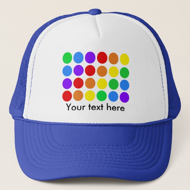 Gorra De Camionero Arcoíris punteado (Anverso)