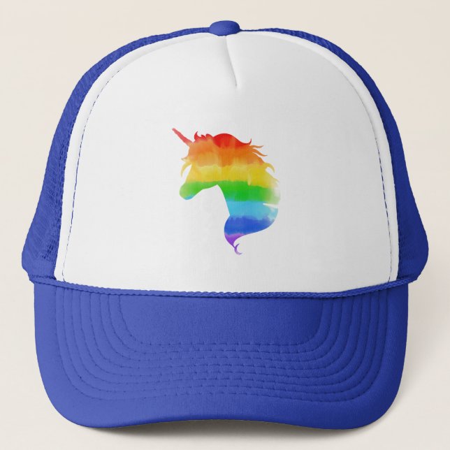 Gorra De Camionero Arcoiris Unicornio (Anverso)
