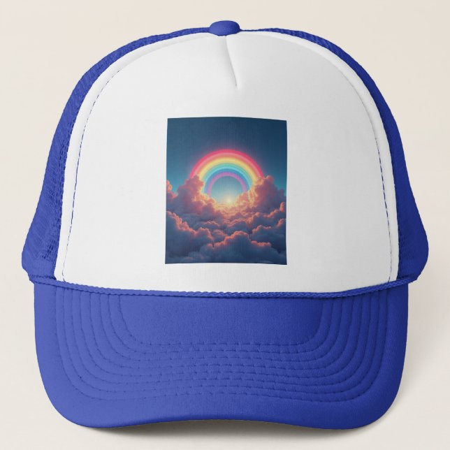 Gorra De Camionero Arcoiris y nubes (Anverso)