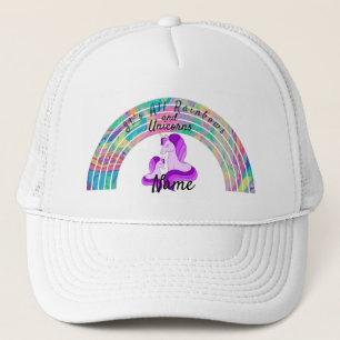 Gorra De Camionero Arcos de lluvia psicodélicos y Unicornios Thunder_