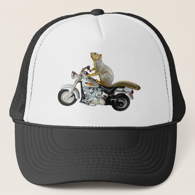 Gorra De Camionero Ardilla en la motocicleta (Anverso)
