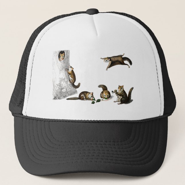 Gorra De Camionero Ardilla voladora vintage (Anverso)