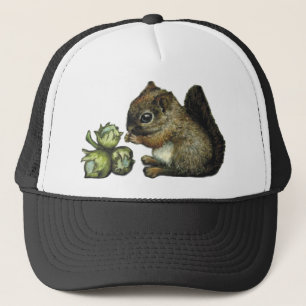 Gorra De Camionero Ardilla y avellanas