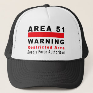 Gorra De Camionero Área 51 que advierte