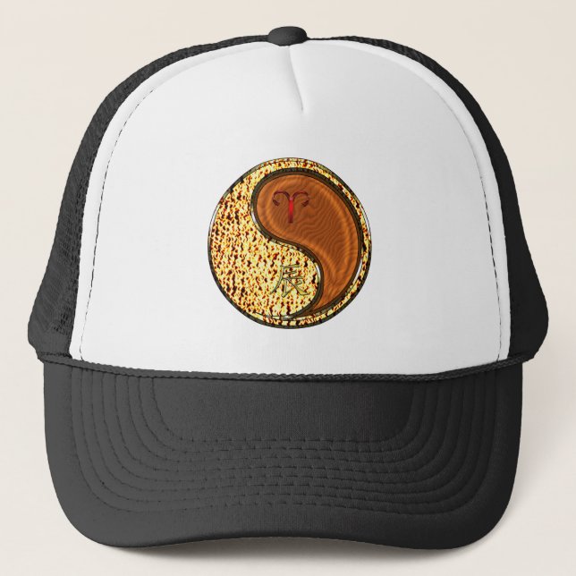 Gorra De Camionero Aries & Dragón de Madera (Anverso)