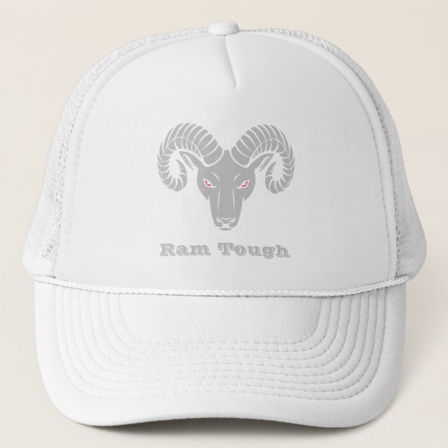Gorra De Camionero Aries Ram Bright Silver Metallic (Anverso)
