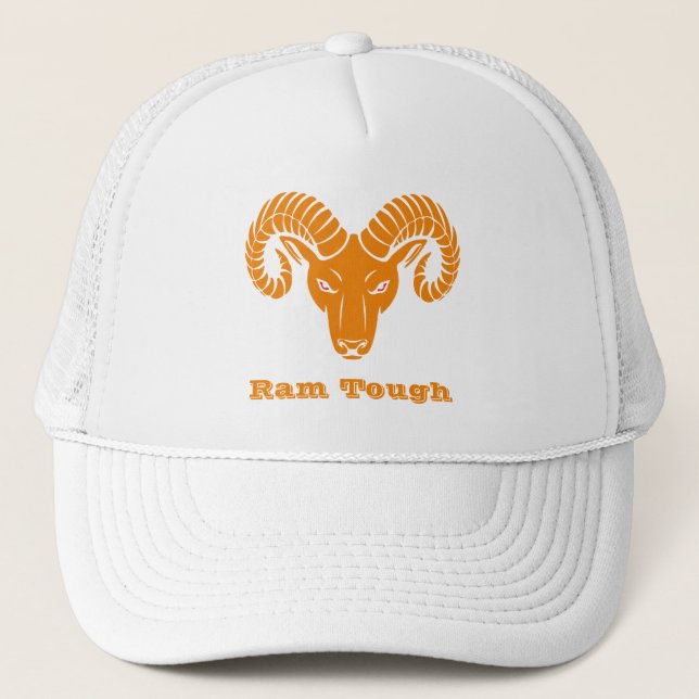 Gorra De Camionero Aries Ram Super Naranja Sport (Anverso)