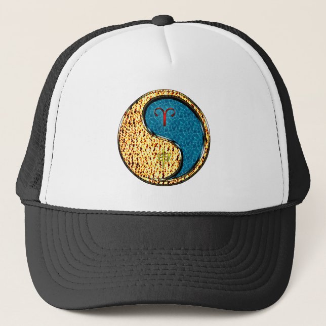Gorra De Camionero Aries y Mono de Agua (Anverso)