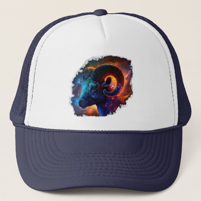 Gorra De Camionero Aries Zodiac Star Sign Trucker Hat (Anverso)