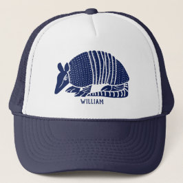 Gorra De Camionero Armadillo azul de la Marina Personalizada