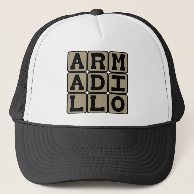 Gorra De Camionero Armadillo, mamífero placentario (Anverso)
