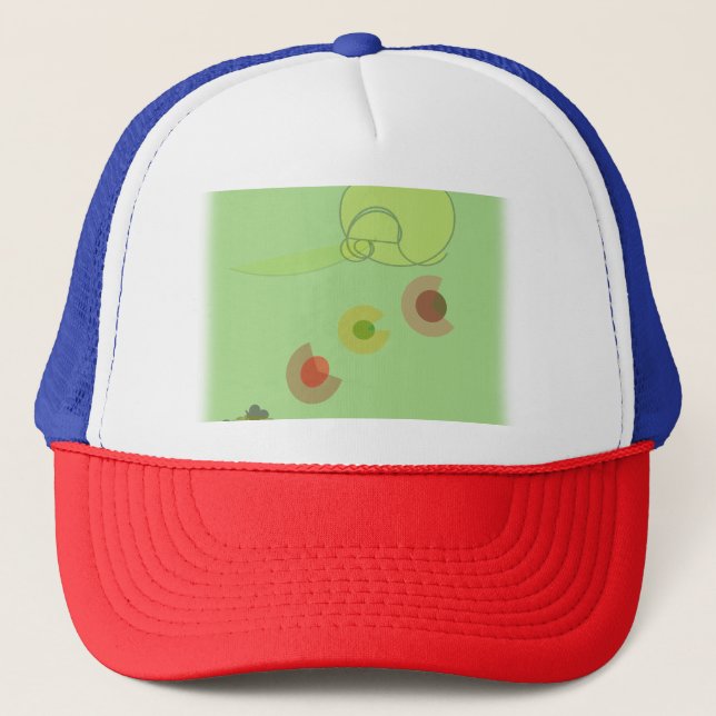 Gorra De Camionero Armonía abstracta en verde (Anverso)