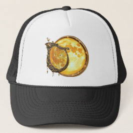 Gorra De Camionero Arpa Celestial de la Luna Dorada