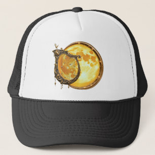Gorra De Camionero Arpa Celestial de la Luna Dorada