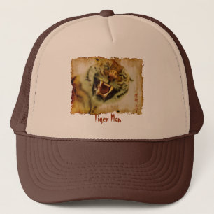 Gorra De Camionero Arrasando ropa de arte de tigre asiático amante de