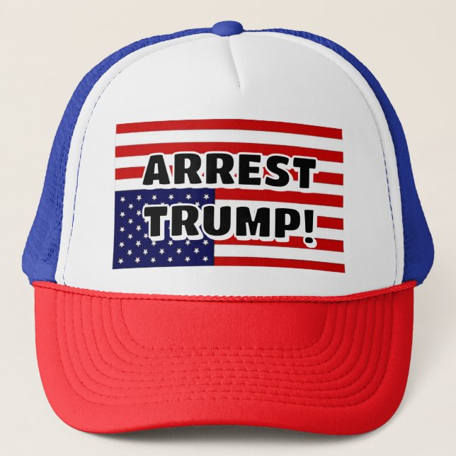 GORRA DE CAMIONERO ¡ARRESTO A TRUMP! (Anverso)