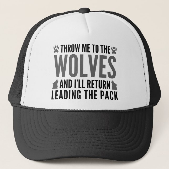 Gorra De Camionero Arrójame A Los Lobos (Anverso)