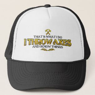 Gorra De Camionero Arrojamiento de hachís - Arrojo hachas y sé cosas 
