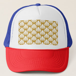Gorra De Camionero Art Deco, con un patrón geométrico floral sin cost