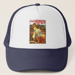 Gorra De Camionero Art Nouveau Bicycle Mucha Art
