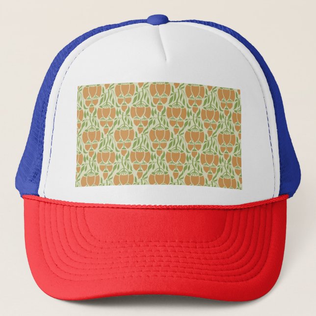 Gorra De Camionero Art Nouveau: Elegancia floral (Anverso)