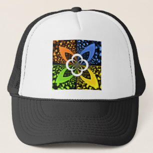 Gorra De Camionero Arte abstracto de puntos de polka sin mar en los c