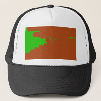 Gorra De Camionero arte abstracto marrón y verde
