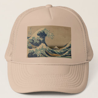 Gorra De Camionero Arte asiático - la gran onda de Kanagawa
