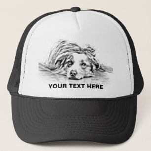 Gorra De Camionero Arte australiano del perro de pastor