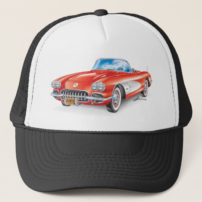 GORRA DE CAMIONERO ARTE AUTOMÓVIL ELEGANTE DE VETTE (Anverso)