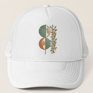 Gorra De Camionero Arte botánico abstracto moderno, Impresión minimal