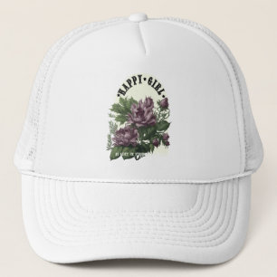Gorra De Camionero Arte botánico con cita.