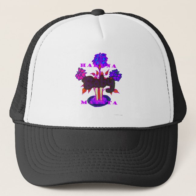Gorra De Camionero Arte cardíaco keniano: Amo a Kenia (Anverso)