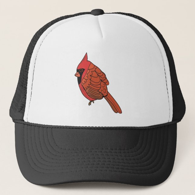 Gorra De Camionero Arte cardinal del pájaro (Anverso)