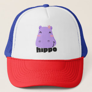Gorra De Camionero Arte Cute Kawaii Hippo