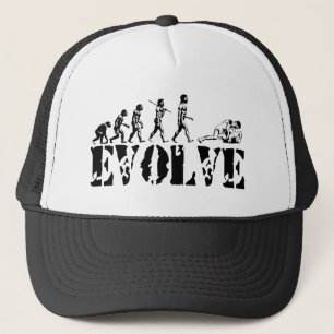 Gorra De Camionero Arte de ataque de lucha de la evolución de los