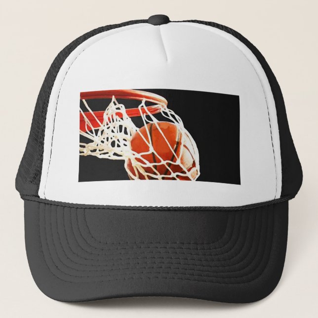 Gorra De Camionero Arte de baloncesto (Anverso)
