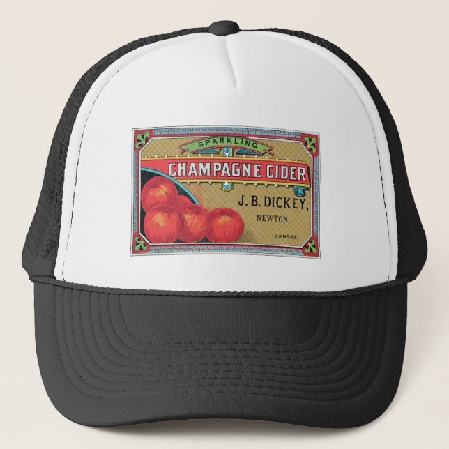 Gorra De Camionero Arte de café de manzanas de champagne (Anverso)