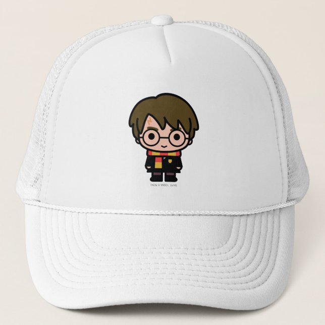 Gorra De Camionero Arte de caricaturas de Harry Potter (Anverso)