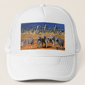 Gorra De Camionero Arte de cebra "Nacido para ser distintivo"